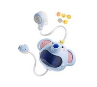 NMFLAB Bubble Making Bath Toy Electric Shower Blowing Elephant with 5 Sprinkling Heads for Toddler Shower