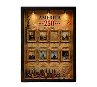 NMFLAB Creative Wooden Picture Frame 21.7X26.70Cm Feature Light Reflection Effect Craft Wall Decors for Gift Give Craft Wooden Photo Frame
