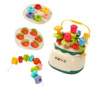 NMFLAB Educational Petal Shaped Pegboard Toy with 21 Multicolor Beads for Preschool Learning Activities Early Education Toy