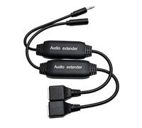 NMFLAB Efficient 3.5 to RJ45 Auditory Extender with 100M Transmission Distance Not Require Power for Home Theater and Studio Net Sound Adapter