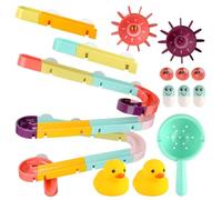 NMFLAB Engaging Baby Shower Slide and Water Play Toy Child Safe Infant Adventure Suction Cup Set for Kids