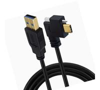 NMFLAB Industrial Grade USB C Cable Wire Left Right with Anti Loose Screws for Continuous Operate in Harsh Environment Fast Speed Industrial Camera Data Wire