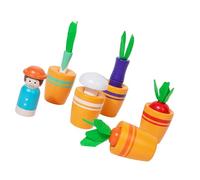 NMFLAB Kids Gardening Puzzle Set Wooden Vegetable Planting Game for Preschool Color Cognition and Fine Motor Skill Development Early Education Wooden Color Matching Toy