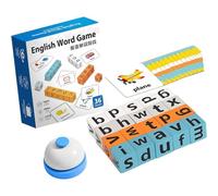 NMFLAB Large Letter Blocks English Word Spelling Game Early Education Toy Kids Group Activities Children ' s Word Building Set