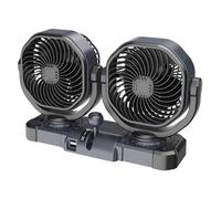 NMFLAB Multiple Position Double Cooling Fan with Adjustable Angles Quiet Operations for Enhanced Air Circulation on the Go Two Way Cooling Fan