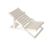NMFLAB Realistic Beach Model Pretend Play for Kids Role Display Folding Chair Model Toy Vintage Chair 1: 12 Dolls House Miniature Furniture Set