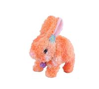 NMFLAB Realistic Plush Rabbits Toy with Sound and Movement Talking Hopping Ears Nose Moving Educational Kids Dynamic