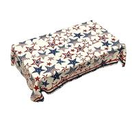 NMFLAB Retro Pattern Tablecloth in Red White Blue Color Great for Home and Commercial Decoration Waterproof Polyester Table Cotton