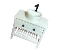 NMFLAB Tiny Bathroom Sink Cabinet 7x6x4cm 1: 12 Scale Model Furniture for Display and Imagination Easy Clean Model House Parts