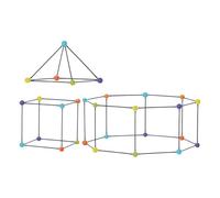 NMFLAB Toy Collection with 100 Connectable Tubes and Spheres to Make Castles Tunnels and Building Structures Boys Girls Activity