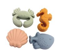NMFLAB Various Shape Silicone Water Play Set Encouraging Imagination and Creativity Silicone Beach Dolls