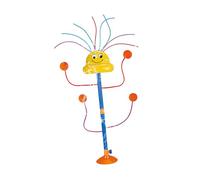 NMFLAB Whirling Grinning Face Water Toy with 12 Sprinkle Nozzles to Cool Down Children and Pets Outside Smiling Face Rainbow Sprinkler Toy