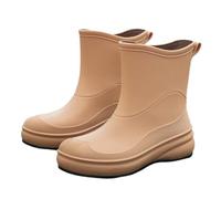 NMGHUTE Mud Boots, Women's Car Wash Waterproof Rubber Shoes Kitchen Water Shoes Non Slip Rain Boots Fishing Deck(Bruin,36)