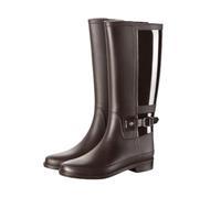 NMGHUTE Mud Boots, Women's High Top Casual Water Shoes For Outdoor Wear Non Slip And Waterproof Rain Boots Fishing Deck(Bruin,38)