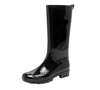 NMGHUTE Mud Boots, Women's High Top Non Slip Water Shoes Kitchen Outdoor Work Rain Boots Fishing Deck(Black,37)