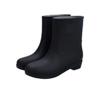 NMGHUTE Mud Boots, Women's Mid Tube Rain Boots Waterproof And Non Slip Outdoor Water Shoes Fishing Deck(Black,39)