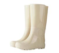 NMGHUTE Mud Boots, Women's Outdoor Rain Boots High Top Water Shoes Non Slip Waterproof Rubber Shoes Fishing Deck(Beige,36)