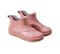 NMGHUTE Mud Boots, Women's Short Tube Waterproof And Non Slip Rubber Shoes For Outdoor Wear Fishing Deck(Pink,40)