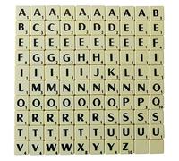 NMIT 100 Ivory Plastic Tiles Letters Board Game Numbers UK Seller