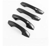NMJLQW Carbon Fiber Chrome Car Side Door Handle Cover Bowl Trim Sticker Styling Accessories For Seat For Ibiza 2018-2021 Decorative stickers(2 buttons)