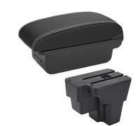 NMJLQW Storage Rack Car Armrest Retrofit Part Storage Box Car Accessorie South America For STONIC For Rio Lx For Cerato(B3 Black white 3USB)
