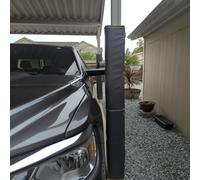 NMKSYX Black Garage Pole Pads Customizable, Self-adhesive Basketball Protective Padding For Court/Basement/Gym, Square Pole Padding Wrap Around Foam Indoor/Outdoor(H-8ft/2.4m,6x6in/15x15cm)