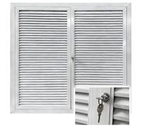 NMKSYX Lockable Access Door White Vent Grille, 24x24 28x38 32x32 32x40 In Louvred Inspection Hatch, Aluminium Wall Hole Cover for Cable/Wall/Valve/Plumbing(75x90cm/29.5x35.4in)