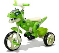 NMM Dinosaur Kids Tricycle, Kids Trike with Music, LED, Tricycle for Kid Age 2, 3, 4, 5, 6, Storage Basket, Horn, Dinosaur Toys for Boys & Girls, for Kid