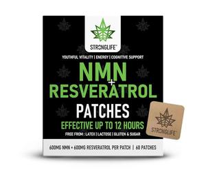 NMN & Resveratrol Patches - High Strength NMN Supplements UK Pure - High Absorption, 12 -Hour Release - Supports Cellular Health, Anti-Aging & Skin Vitality - 30 Patches