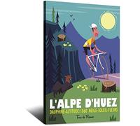 NMNM Alpe D'Huez France Cycling Vintage Travel Poster Canvas Art Wall Decor Poster Picture Print Painting Posters Gift 12x18inchs(30x45cm)