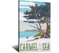 NMNM Carmel-by-the-Sea California Vintage Travel Poster Canvas Art Wall Decor Poster Picture Print Painting Posters Gift 12x18inchs(30x45cm)