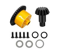 NMNRC Alloy 37T Main Input 13T Gear & Differential Diff Case Cover for Arrma 1/10 Senton Vorteks Granite Bigrock 3S Kraton Outcast 4S BLX 1/8 Typhon 3S 550 Mega Upgrades Part Yellow