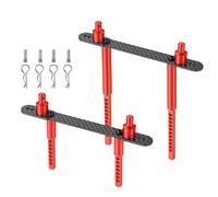 NMNRC Alum Adjustable Front Rear Body Post Mount Shell Column for Axial 1/10 SCX10 II 90046 90047 Series Upgrades Part Red