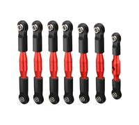 NMNRC Alum Blod Turnbuckles Toe Camber Links Kit Compatible with 1/10 Slash 2WD/Stampede 2WD/Rustler 2WD/Bandit 2WD Series Upgrades Part Red
