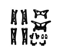 NMNRC Alum Shock Tower, Suspension Arm, Front Steering Knuckles, Caster Blocks C Hubs and Rear Hubs Compatible with Losi 1/24 Micro-B 1/28 Micro-T Upgrades Part Black