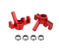 NMNRC Alum Steering Knuckles Caster Blocks Front Hub Carrier & Bearing for Hyper Go 1/16 H16BM H16PL H16GT H16DR 16207 16208 16209 16210 RC Car Upgrades Part Red