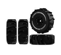 NMNRC Pre-glued Paddle Wheel and Tire Beach Sand Snow Desert for Arrma 1/16 Mojave Grom RTR Upgrades Part Black