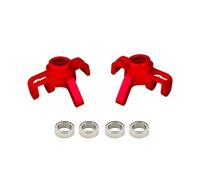 NMNRC Steering Knuckles Caster Blocks & Ball Bearing Front Hub Carrier Kit for Hyper Go 1/16 H16BM H16PL H16GT H16DR 16207 16208 16209 16210 Series Upgrades Part Red
