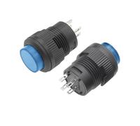 NMOAKNWMS 1PC 16MM Momentary Push Button Switch With Blue LED lighting 4Pin R16-503