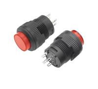 NMOAKNWMS 1PC 16MM Momentary Push Button Switch With Red LED lighting 4Pin R16-503