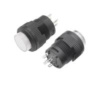 NMOAKNWMS 1PC 16MM Momentary Push Button Switch With White LED lighting 4Pin R16-503