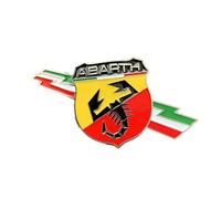 NMQDFRER 3D Car Metal Logo Sticker for Abarth 695 Edizione Maserati 2012-2016,Vehicle Badge Decal Emblem Sticker 3D Car Badge Car Accessories Car Decoration,B