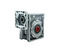 NMRV 075 10:1 to 100:1 Worm Gear Reducer Gearbox With 19MM 22MM Input 28mm Output For CNC Engraver 110 130 ST Servo electronic starter(110x110 19mm input,80 to 1)