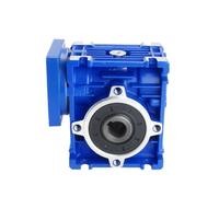 NMRV030 High Torque Reducer Worm Gear Gearbox Reducer Ratio 5:1-80:1 for NEMA23 Motor + Shaft Sleeve Adaptor 8 * 11mm(Ratio 50-1)