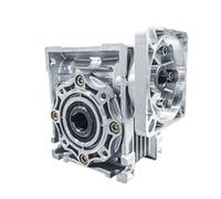 NMRV050 Worm Reducer, 19mm Input Shaft, 25mm Output Hole 5:1-100:1 Gear Ratio For 80mm Servo Motor(Ratio 80 to 1)