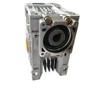 NMRV050 Worm Reducer, Input Hole 14mm, Output Hole 25mm, 5:1-100:1 Gear Ratio Input Shaft For 60mm Servo Motor(Ratio 100 to 1)