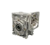 NMRV40 Speed Reducer Worm DC Motor Gearbox RV040 18mm Output 5:1-100:1 Worm Gearbox Speed Reducer 1Pcs(100 to 1)