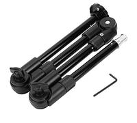 NMUAIO S 096 Four Section Adjustable Articulated Magic Arm, Camera Extension Bracket with Ball Head, 1/4 and 3/8 Inch Screw Holes, Foldable Design for DSLR Camera, Phone Clip, Flash Light