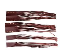 NMUAIO Universal Hand Grips Tassel Fringe Wrap Cover, Motorcycle Brake Clutch Lever Streamer, Stylish Faux Leather Grip Tassels for 7/8in 1in Handlebars, Fit for Suz (Burgundy)