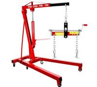 NMVAWIPT 5500 Lbs Folding Cherry Picker Engine Hoist, 2.5 Ton Crane With Lever, With 6 Casters, For Garage, Workshop, Repair